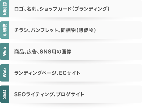 幅広いサービス内容