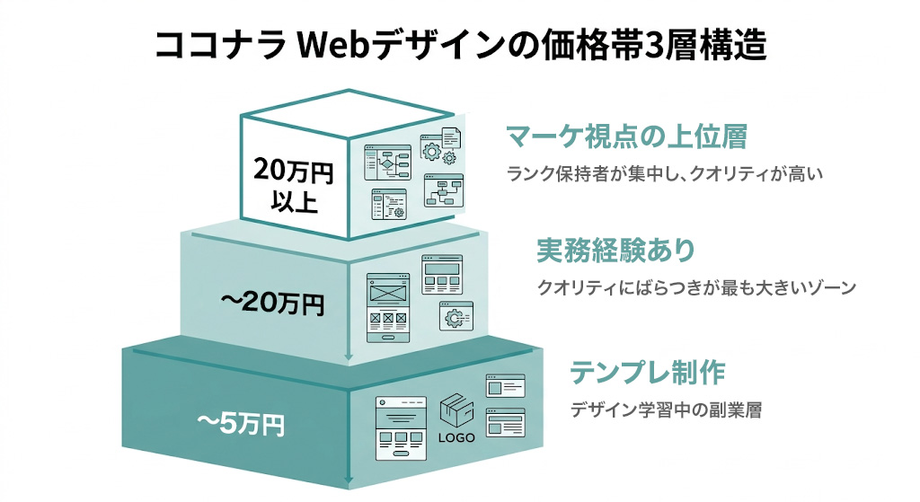 価格帯3層構造の図解