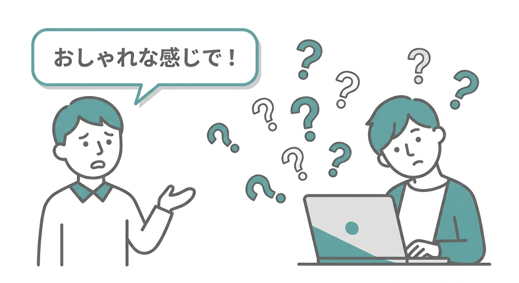 この一言で依頼して、全然イメージと違うものが納品された